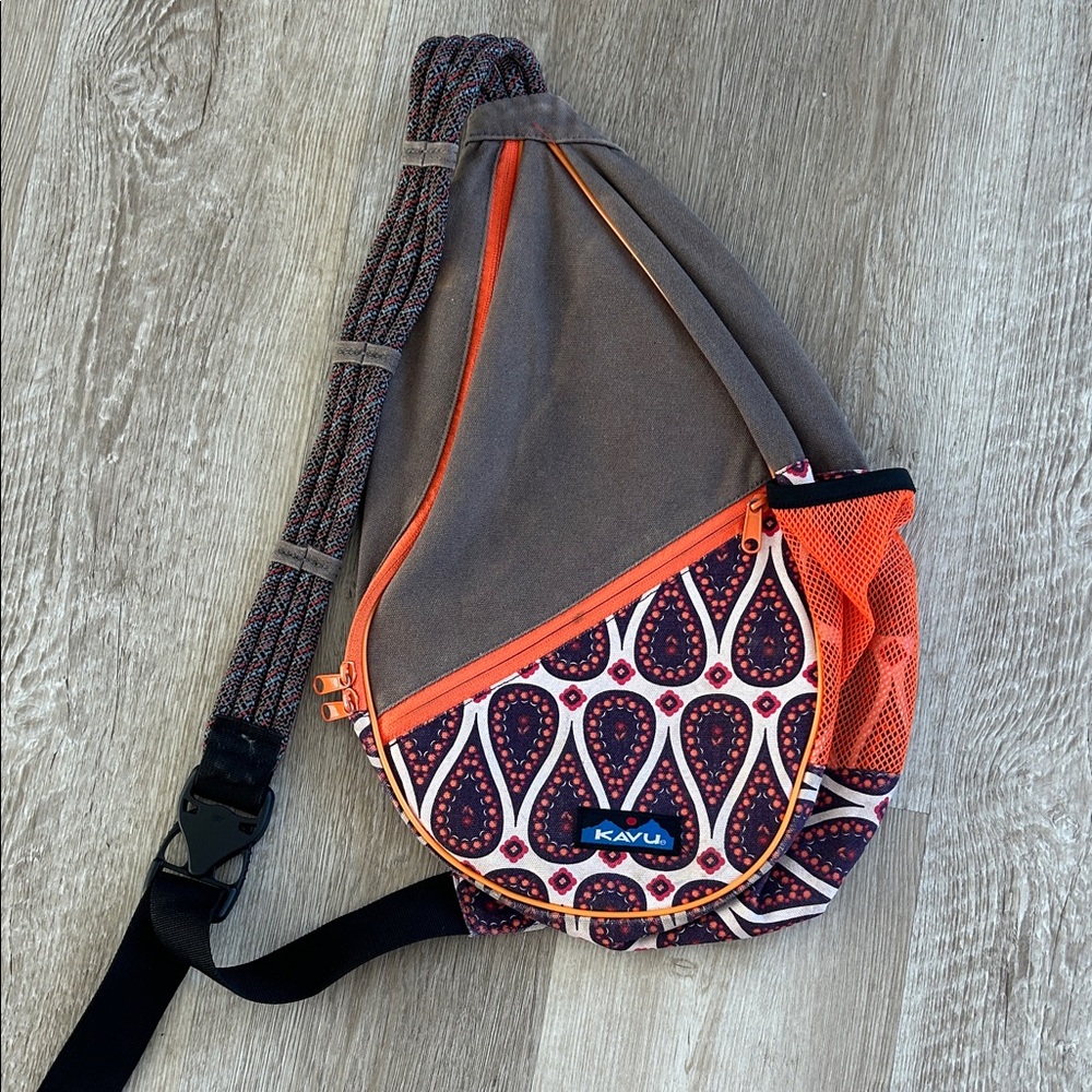 😎Kavu Belt Bag - Brown and Orange Pattern